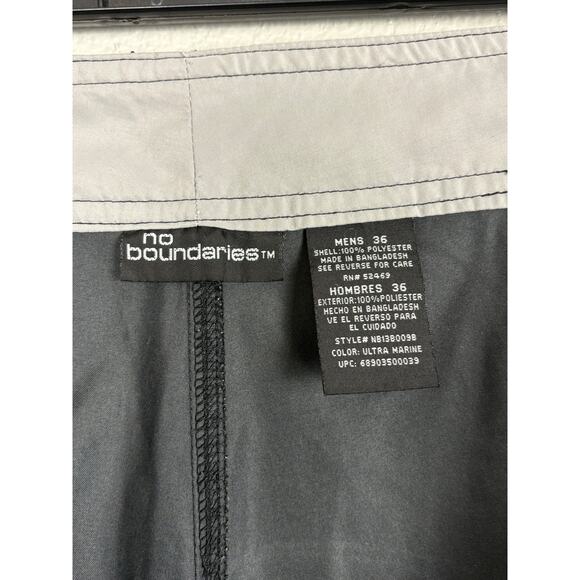 No Boundaries 2010s Size 36 Blue Black Flame Print Polyester Men’s Swimtrunks - Picture 12 of 14